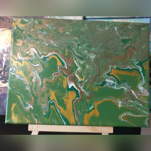 'EARTH VIBRATIONS' Original Acrylic Painting 2023, DESIGNS BY SANDY 9"x12" - Picture 7 of 15